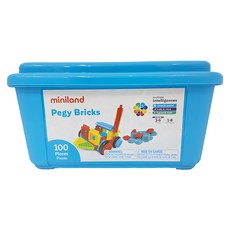 Miniland 統感鬃毛積木組 94p Set, 刺激觸覺發展, 發揮創意組裝不同造型, 附手提箱, 1組