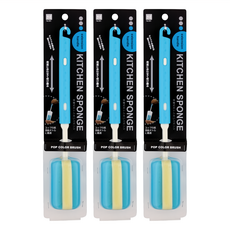 KOKUBO 小久保伸縮海綿清潔刷3入組 - 廚房海綿刷, 1組, 21.5~28.2 x 7.5 x 5cm