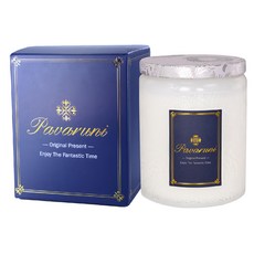 Pavaruni 香氛蠟燭卡菲那系列:溫暖雪球味道 450g 東方木質香調 持久散香 精美禮盒包裝, 200g, 1個