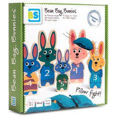 BS Toys 兔子的枕頭大戰, 混和顏色, 訓練手眼協調，增進空間感知能力, 1盒