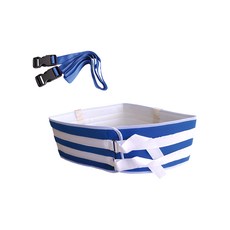 感恩使者 寬版身體綁帶 110x15cm 藍色+白色, 1組