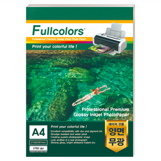 Fullcolors 全彩 雷射專用雙面列印亮面相片紙, A4, 50張
