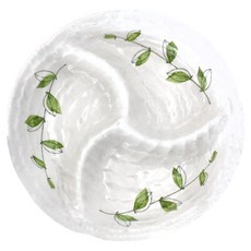 萬古燒 綠藤蔓三格皿 - 日本製, 陶瓷, 寬x高(約)/28.5x5cm, 容量(約)/700ml, 1個