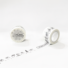 TPL 紙膠帶 2.5cm x 10m 台灣製, 招牌手語 白色, 1個