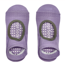 NNS 防滑瑜伽襪 圓頭露背款 淺紫 均碼 Set 2 精選棉質+PVC防滑粒, F22~25cm