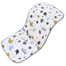 miracle baby 純棉透氣嬰兒推車墊 78*33公分 適用於多種車型, 灰宇宙, 1片