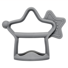 MOYUUM 星星造型手腕固齒器 深灰色 寶寶固齒玩具 矽膠磨牙棒, 固齒器, 1個