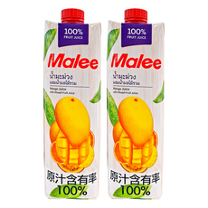 Malee 100% 芒果綜合果汁, 1L, 2瓶
