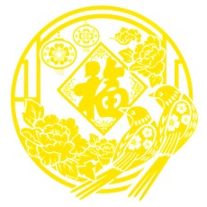 WE CHAMP 金碧輝煌春節燙金無痕壁貼 WTB-208 燙金剪影貼2 2張, 金色