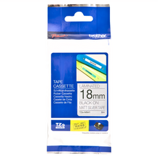 brother 兄弟牌 TZe-M941 護貝帶 18mm 黑色霧銀色膠帶 8m, 1包