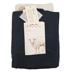 疊穿圓領羊毛天絲衣, L, 暗夜灰深