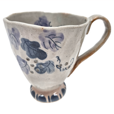 美濃燒 馬克杯 陶瓷材質 適用溫度-30°C~100°C 日本產, 青葡萄, 1個