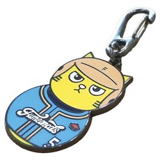 黃阿瑪的後宮生活 棒球不倒翁鑰匙圈 金屬材質 尺寸約8.5*3cm 嚕嚕, 嚕嚕 米色、黃色、藍色, 1個