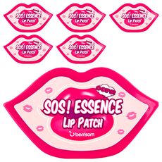 BERRISOM SOS 精華唇膜套組，高度貼合水凝膠唇膜，特大尺寸幫助唇周護理，提供高保濕營養，帶有甜美桃子香, 30片, 6盒