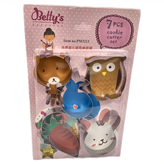 Betty's 焙蒂絲 大頭兔餅乾模 7件組, PM3213, 1組