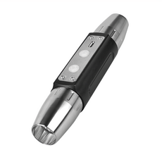 WIDE VIEW USB不銹鋼鑑寶6光源手電筒, 雙分控開關, USB充電, 2200mah大容量, 1支