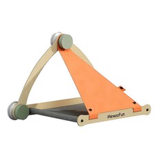 MewooFun 喵乎汪也 繽紛奇趣兩用吸盤式貓吊床 E1級特白密度木板 毛氈 帆布, 珊瑚橘, 1個