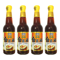 黑龍 白蔭油, 古法120天釀造, 不含防腐劑、味精、糖精、人工色素, 500ml, 4瓶