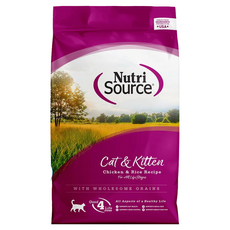 Nutri Source 全穀物 成幼貓乾飼料, 雞肉, 1lb, 1袋