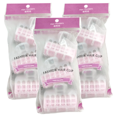 Fashina 飛詩娜 魔鬼氈髮捲組 小 3入 髮捲夾, 單一商品, 粉色, 3包