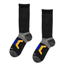 Amiss 機能感 美麗諾羊毛登山襪 萊卡加壓款, 黑色, 1雙