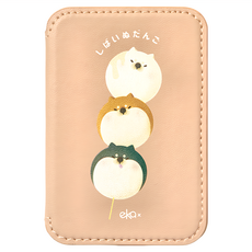 ekax 雙開防丟磁吸卡夾, 9 x 6.5cm, 柴犬糰子, 1個