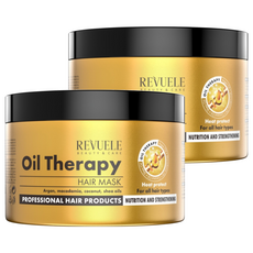 REVUELE 專業沙龍金緻護髮膜, 500ml, 含摩洛哥油等多種植物精油, 適用所有髮質, 2罐