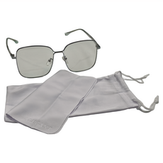 ALEGANT 未來感縷空金屬方框濾藍光眼鏡 粼光銀 時尚百搭, 144, 1個