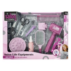 Salon Beauty 夢幻美髮生活玩具套裝 包含吹風機及多種配件, 1組