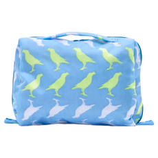 台灣八哥 拉鍊大開口防水收納包 奇幻藍色 尼龍聚酯纖維, S(17 x 11 x 8cm)