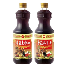 萬家香 極品香菇素蠔油，無味精添加，不含焦糖色素，黃豆與小麥基底, 1.2kg, 2瓶