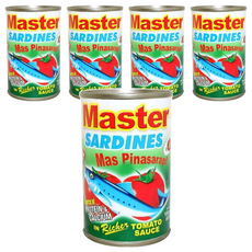 Master 沙丁魚罐 番茄醬沙丁魚, 155g, 5罐