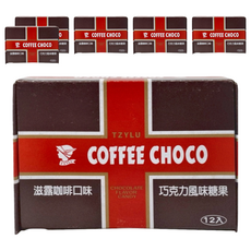 滋露咖啡口味巧克力風味糖果，12條裝, 21g, 6盒