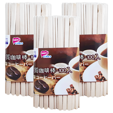 橘之屋 木質咖啡棒 100支, 天然原木製, 無漆無蠟, MIT台灣製造, 3組
