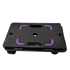 HUN TAI PLASTIC 小烏龜平板車, 耐重120公斤, 輪子好組裝, 黑色, 1個