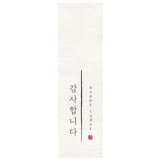 indi.k 韓紙直式長方形感謝標籤貼紙, 白色-款式隨機, 100入