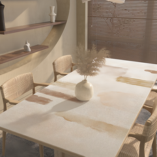 西格傢飾 侘寂風Q彈矽膠皮革桌墊 140 x 80cm, 裘馬聲淺, 1個