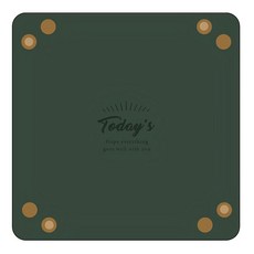 CCHING 青青文具 簡單生活 Today's 皮製收納盤 簡約時尚, 1個, 深綠色