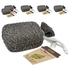 KEYTOSS 詰朵斯 S.Cafe環保咖啡紗 立方織沐浴海棉 - 灰色, 10x8x4.5cm, 台灣製造, 1入, 6個