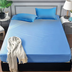 寢室安居 買1送1 護理級 台灣製造 雙人防潑水防塵防汙床包式保潔墊 贈保潔枕套