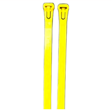 POLYWELL 寶利威爾 可鬆式束線帶 400 x 8mm 100條, 黃色, 1組