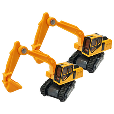 love color 樂彩森林 迷你合金車 五歲以上適用, 履帶挖土機 滑行, 2個, ミニ