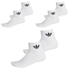 adidas 愛迪達 Originals MID ANKLE SCK 運動襪 延續款, 白色, 3雙