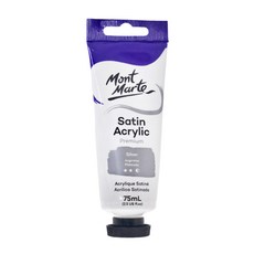 Mont Marte 蒙瑪特 緞面壓克力顏料，75mL，銀色, 1色