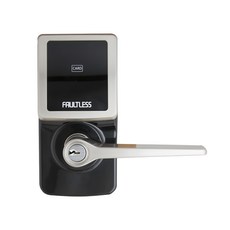 FAULTLESS 加安牌 三合一觸控式電子鎖 TL-505PC, 外側鎖匙開啟, 25組使用者密碼/卡片, 鎖閂可開關超過20萬次, 適用門厚30~51mm, 孔洞符合可DIY 安裝