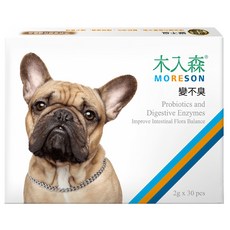 MORESON 木入森 犬寶變不臭 益生菌 Set, 幫助腸道蠕動 60億益生菌 減少排便異味 改善軟便/乾硬便, 30包, 60g, 1盒