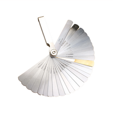 TQK 圓頭公英制厚薄規 Set 32片 0.04~0.88mm, 1個, 銀色