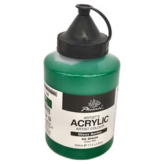 Phoenix 鳳凰畫材 亮光壓克力顏料 亮光系列 高光澤 高遮蓋力 耐水性, 500ml, 1色