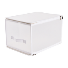 居家達人日系無印風 大容量透明可折疊衣物收納箱 30L 40 x 30 x 2cm 380g, 1個