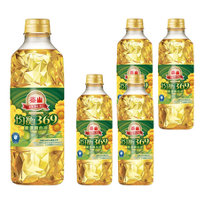 TAISUN 泰山 均衡369 健康調合油, 嚴選澳洲芥花油、英國葵花油及西班牙橄欖油, 耐高溫220°C, 通過SQF國際認證, 1L, 5瓶